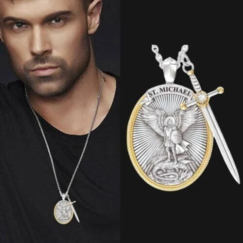 “Pack de Protección San Miguel Arcángel: 2 Collares, Pulsera y Audiolibro (Novena a San Miguel Arcángel)”